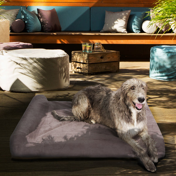 Memory foam dog mat provide healthy and ergonomic lying.