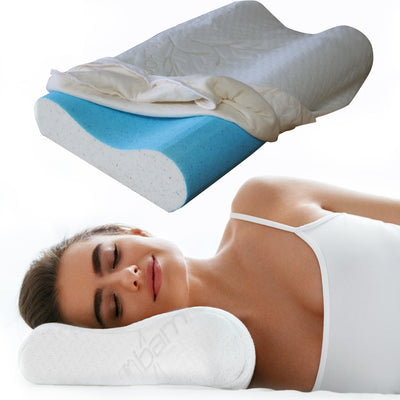 Shredded Gel Memory Foam Pillow Antimicrobial Super Soft Bamboo - Back  Support Systems